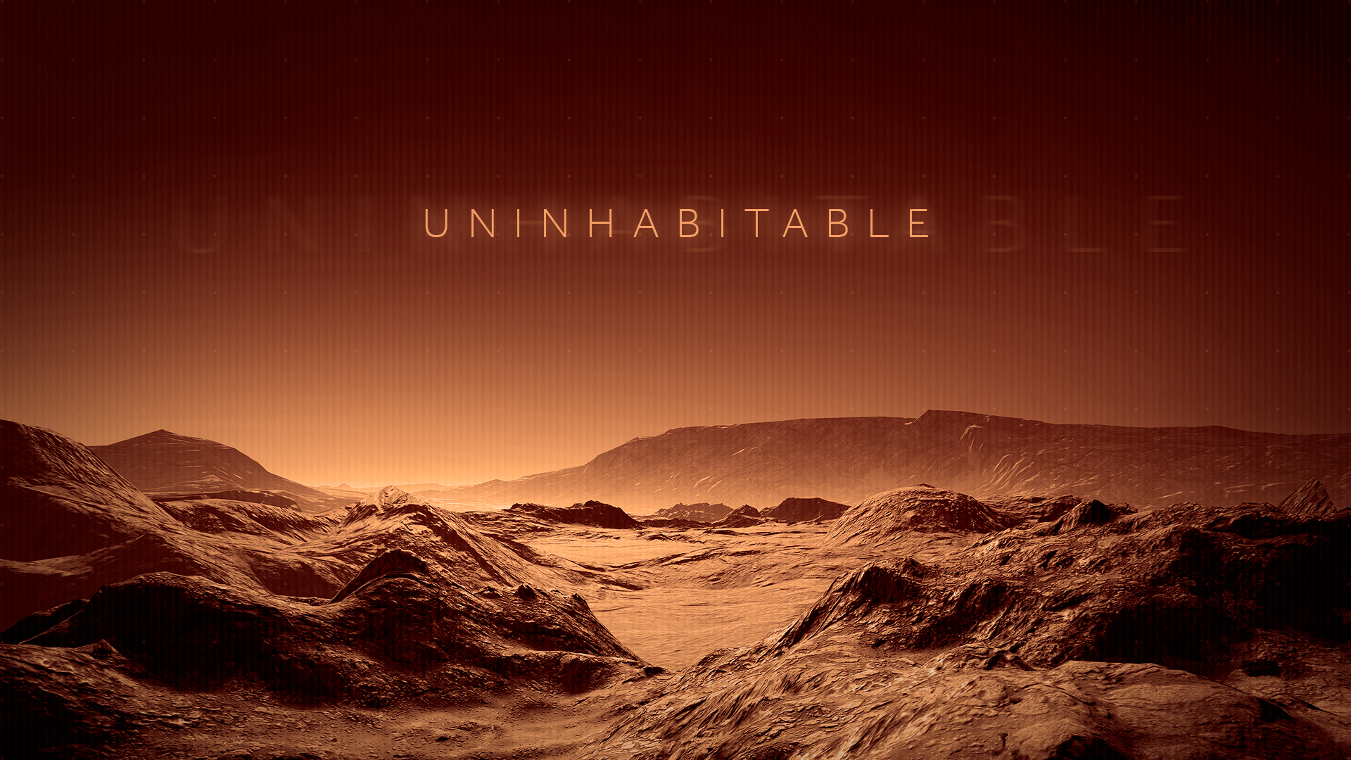 A photo of the cold and unforgiving Martian landscape